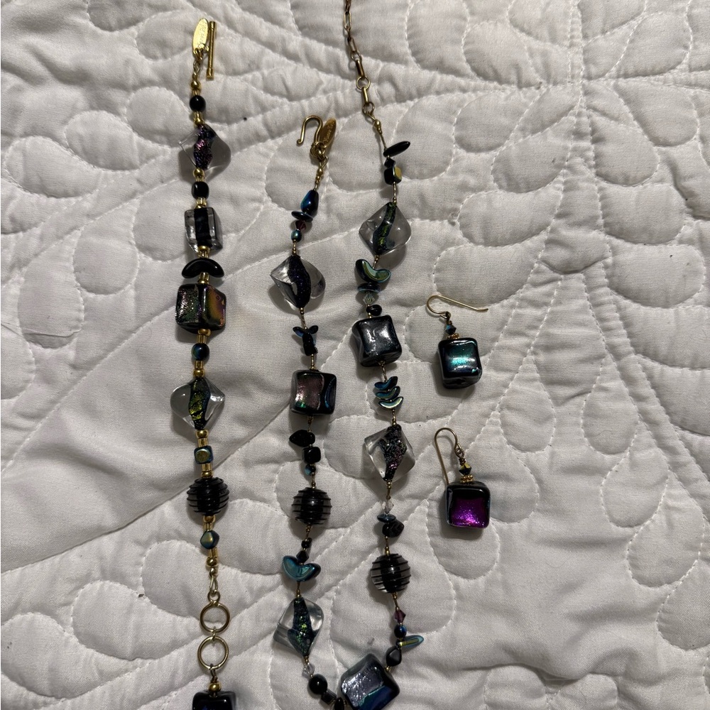 RARE Venetian Glass Jewelry Set